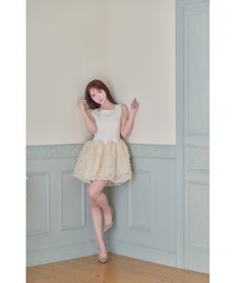 Floral Tulle Docking Mini Dress