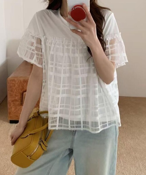 semplice(センプリチェ)の「Tシャツ【韓国ファッション】(Tシャツ/カットソー・レディース・グレー/ホワイト/ブラック・F)」の11枚目の写真