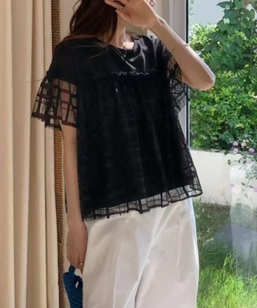 semplice(センプリチェ)の「Tシャツ【韓国ファッション】(Tシャツ/カットソー・レディース・グレー/ホワイト/ブラック・F)」の14枚目の写真