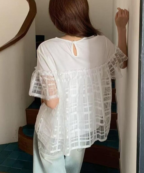 semplice(センプリチェ)の「Tシャツ【韓国ファッション】(Tシャツ/カットソー・レディース・グレー/ホワイト/ブラック・F)」の13枚目の写真