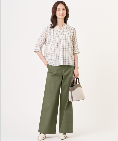 J.PRESS Ladies(J.プレス レディス)の「20チノストレッチ ストレート パンツ(チノパンツ・レディース・ネイビー系/ベージュ系/カーキ系・XXS/XS/S)」の8枚目の写真