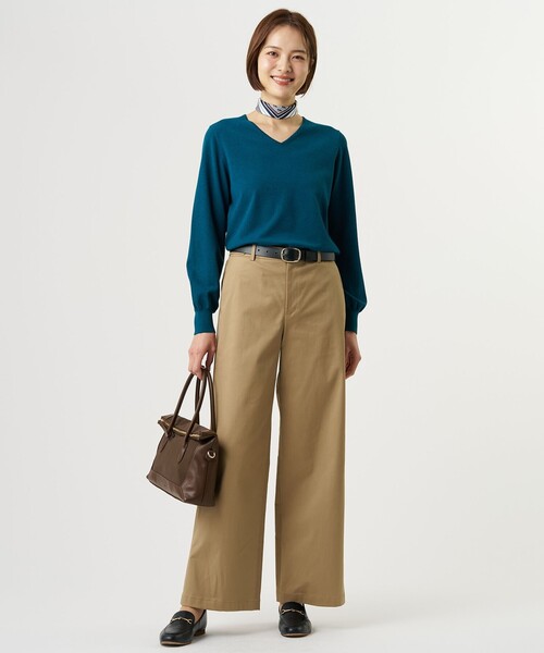 J.PRESS Ladies(J.プレス レディス)の「20チノストレッチ ストレート パンツ(チノパンツ・レディース・ネイビー系/ベージュ系/カーキ系・XXS/XS/S)」の14枚目の写真