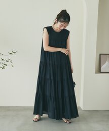 【2サイズ展開】ティアードワンピース