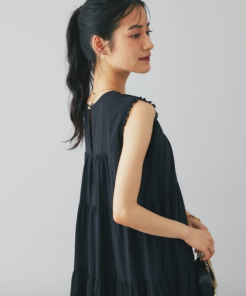La boutique BonBon(ラブティックボンボン)の「【2サイズ展開】ティアードワンピース(ワンピース・レディース・サックスブルー/バイオレット/チャコールグレー/ブラック・FREE/PM)」の17枚目の写真