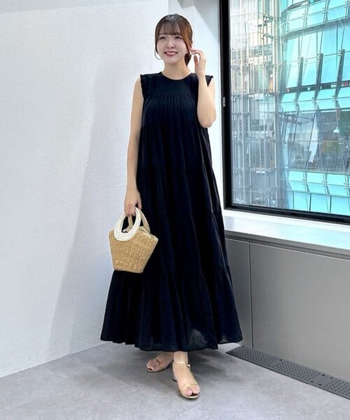 La boutique BonBon(ラブティックボンボン)の「【2サイズ展開】ティアードワンピース(ワンピース・レディース・サックスブルー/バイオレット/チャコールグレー/ブラック・FREE/PM)」の20枚目の写真