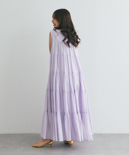 La boutique BonBon(ラブティックボンボン)の「【追加オーダー決定・WEB限定カラーあり・2サイズ展開】ティアードワンピース(ワンピース・レディース・サックスブルー/バイオレット/チャコールグレー/ブラック・FREE/PM)」の8枚目の写真