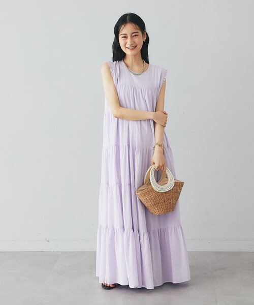 La boutique BonBon(ラブティックボンボン)の「【追加オーダー決定・WEB限定カラーあり・2サイズ展開】ティアードワンピース(ワンピース・レディース・サックスブルー/バイオレット/チャコールグレー/ブラック・FREE/PM)」の12枚目の写真