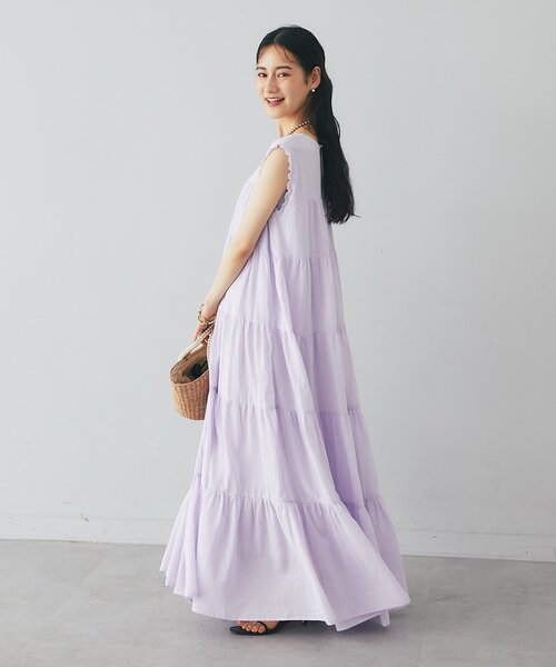 La boutique BonBon(ラブティックボンボン)の「【追加オーダー決定・WEB限定カラーあり・2サイズ展開】ティアードワンピース(ワンピース・レディース・サックスブルー/バイオレット/チャコールグレー/ブラック・FREE/PM)」の14枚目の写真