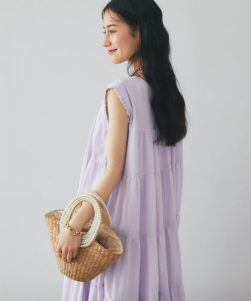La boutique BonBon(ラブティックボンボン)の「【追加オーダー決定・WEB限定カラーあり・2サイズ展開】ティアードワンピース(ワンピース・レディース・サックスブルー/バイオレット/チャコールグレー/ブラック・FREE/PM)」の18枚目の写真