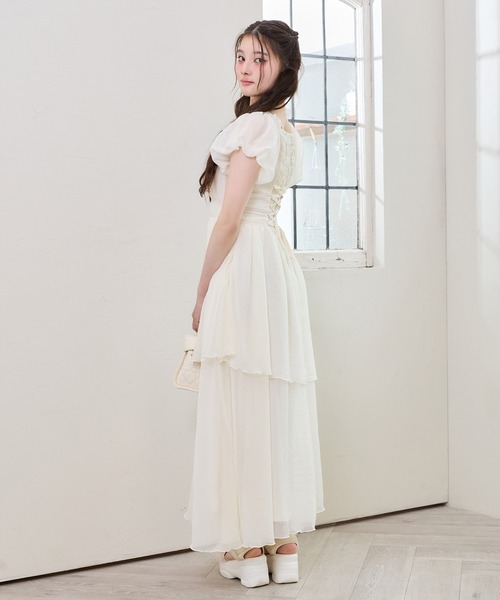 one after another NICE CLAUP(ワンアフターアナザーナイスクラップ)の「バックレースアップワンピース(ワンピース・レディース・アイボリー/ブラック/ピンク系その他/サックスブルー・FREE)」の20枚目の写真