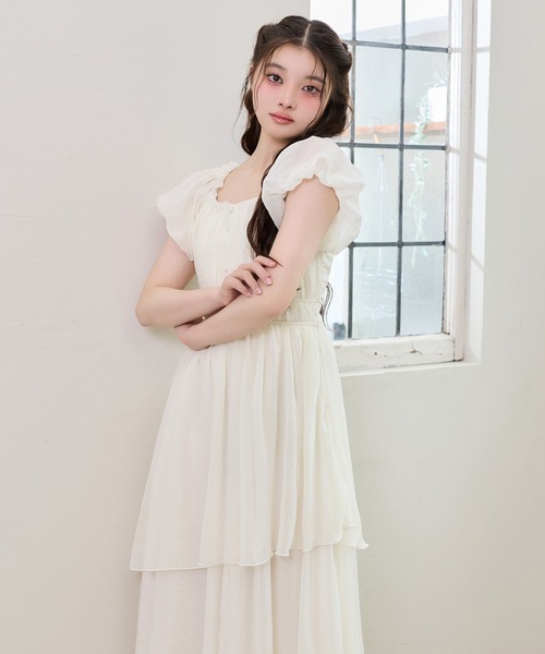 one after another NICE CLAUP(ワンアフターアナザーナイスクラップ)の「バックレースアップワンピース(ワンピース・レディース・アイボリー/ブラック/ピンク系その他/サックスブルー・FREE)」の18枚目の写真