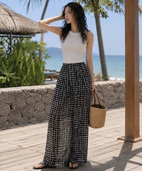 by LEGNA（バイレグナ）の「シアードットリラックスワイドパンツ（その他パンツ・レディース・ブラック・LARGE/SMALL/MEDIUM/X-LARGE）」の12枚目の写真