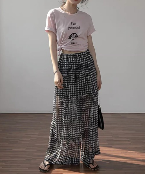 by LEGNA（バイレグナ）の「シアードットリラックスワイドパンツ（その他パンツ・レディース・ブラック・LARGE/SMALL/MEDIUM/X-LARGE）」の9枚目の写真