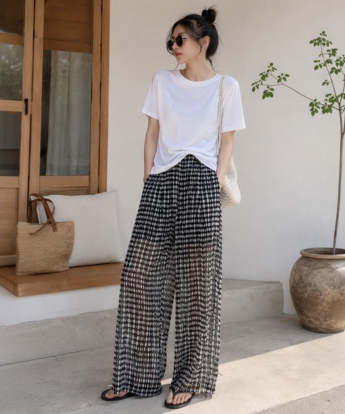 by LEGNA（バイレグナ）の「シアードットリラックスワイドパンツ（その他パンツ・レディース・ブラック・LARGE/SMALL/MEDIUM/X-LARGE）」の10枚目の写真