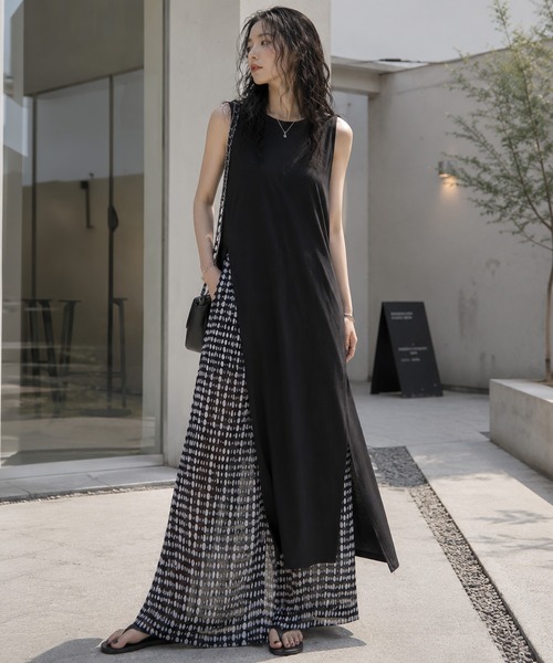 by LEGNA（バイレグナ）の「シアードットリラックスワイドパンツ（その他パンツ・レディース・ブラック・LARGE/SMALL/MEDIUM/X-LARGE）」の3枚目の写真