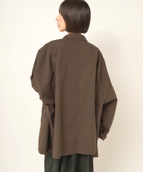 RNA-N(アールエヌエーエヌ)の「J2190 オーバーサイズワークジャケット(カバーオール・レディース・ボルドー/ブラウン/ダークオレンジ/ストーン・FREE)」の7枚目の写真