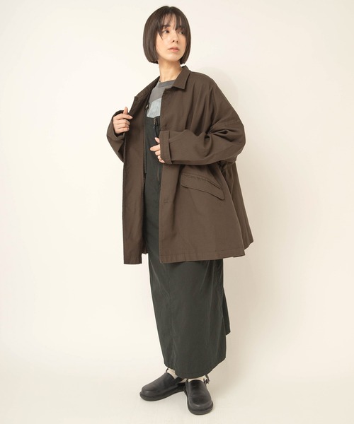 RNA-N(アールエヌエーエヌ)の「J2190 オーバーサイズワークジャケット(カバーオール・レディース・ボルドー/ブラウン/ダークオレンジ/ストーン・FREE)」の10枚目の写真