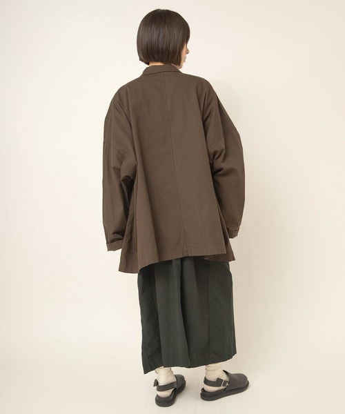 RNA-N(アールエヌエーエヌ)の「J2190 オーバーサイズワークジャケット(カバーオール・レディース・ボルドー/ブラウン/ダークオレンジ/ストーン・FREE)」の11枚目の写真