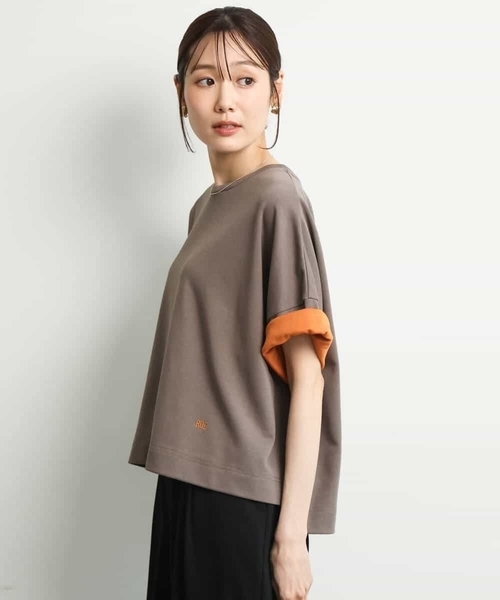 MK MICHEL KLEIN（エムケーミッシェルクラン）の「[洗える]配色デザイン コットン混カットソー（Tシャツ/カットソー・レディース・ブラック/モカ/ブラウン・38）」の11枚目の写真