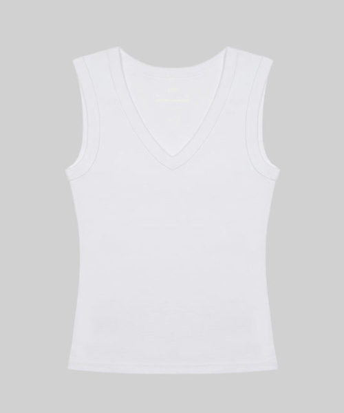 AENE(エイネ)の「Vスリーブレス(レッド)(Tシャツ/カットソー・レディース・ネイビー/ホワイト/ブルー/レッド/ブラック・FREE)」の9枚目の写真