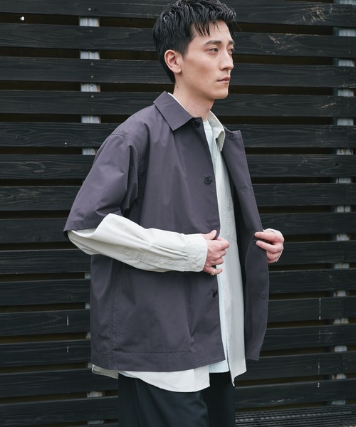 URBAN RESEARCH DOORS（アーバンリサーチドアーズ）の「『URTECH』Aircare ショートスリーブシャツジャケット（シャツ/ブラウス・メンズ・ブラウン/ネイビー/チャコールグレー・MEDIUM/LARGE）」の7枚目の写真