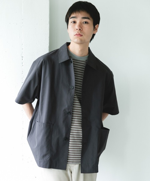 URBAN RESEARCH DOORS（アーバンリサーチドアーズ）の「『URTECH』Aircare ショートスリーブシャツジャケット（シャツ/ブラウス・メンズ・ブラウン/ネイビー/チャコールグレー・MEDIUM/LARGE）」の14枚目の写真