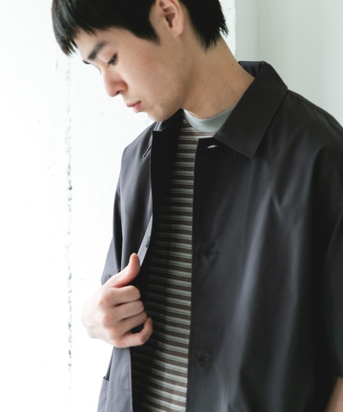 URBAN RESEARCH DOORS（アーバンリサーチドアーズ）の「『URTECH』Aircare ショートスリーブシャツジャケット（シャツ/ブラウス・メンズ・ブラウン/ネイビー/チャコールグレー・MEDIUM/LARGE）」の15枚目の写真