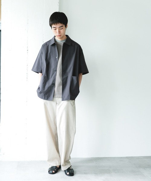 URBAN RESEARCH DOORS（アーバンリサーチドアーズ）の「『URTECH』Aircare ショートスリーブシャツジャケット（シャツ/ブラウス・メンズ・ブラウン/ネイビー/チャコールグレー・MEDIUM/LARGE）」の16枚目の写真