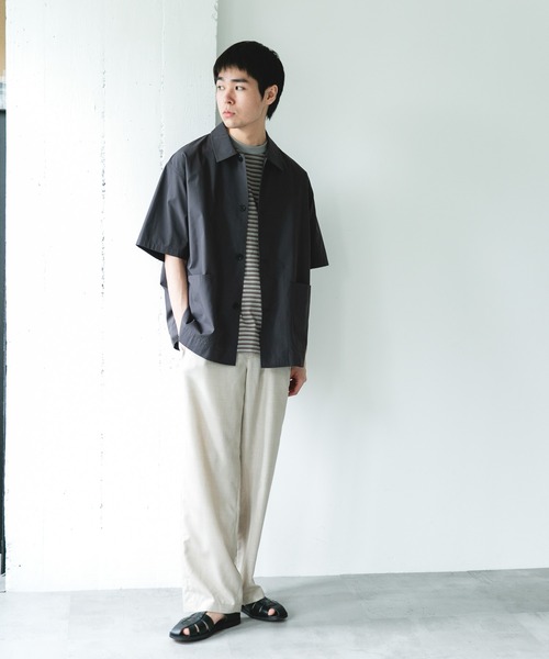 URBAN RESEARCH DOORS（アーバンリサーチドアーズ）の「『URTECH』Aircare ショートスリーブシャツジャケット（シャツ/ブラウス・メンズ・ブラウン/ネイビー/チャコールグレー・MEDIUM/LARGE）」の17枚目の写真