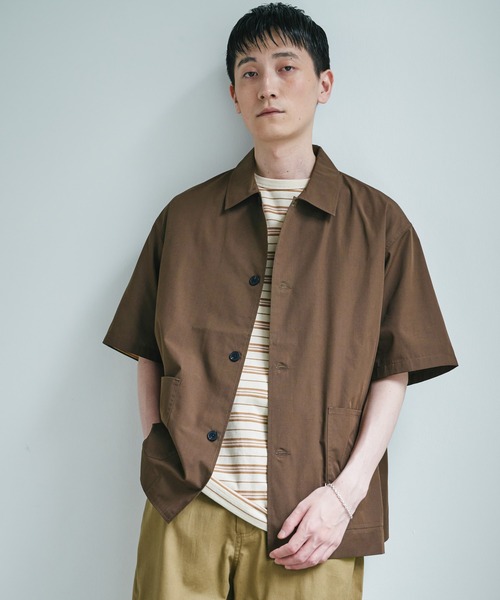 URBAN RESEARCH DOORS（アーバンリサーチドアーズ）の「『URTECH』Aircare ショートスリーブシャツジャケット（シャツ/ブラウス・メンズ・ブラウン/ネイビー/チャコールグレー・MEDIUM/LARGE）」の19枚目の写真