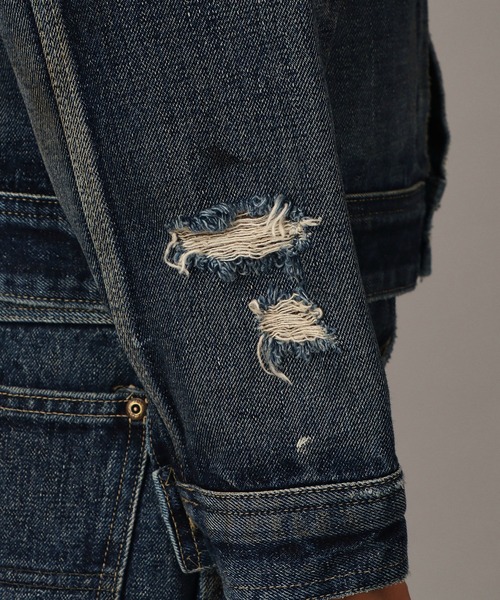 Lee(リー)の「【101 101周年記念特別モデル】ANNIVERSARY 101 ICONIC COWBOY JACKET セットアップ可(デニムジャケット・メンズ・ダークインディゴブルー・LARGE/MEDIUM/SMALL/X-LARGE)」の12枚目の写真