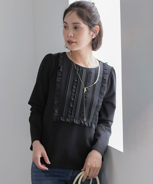 組曲(クミキョク)の「ソフトダンボール フリルカットソー(Tシャツ/カットソー・レディース・ホワイト系/ブラック系・2/3)」の22枚目の写真