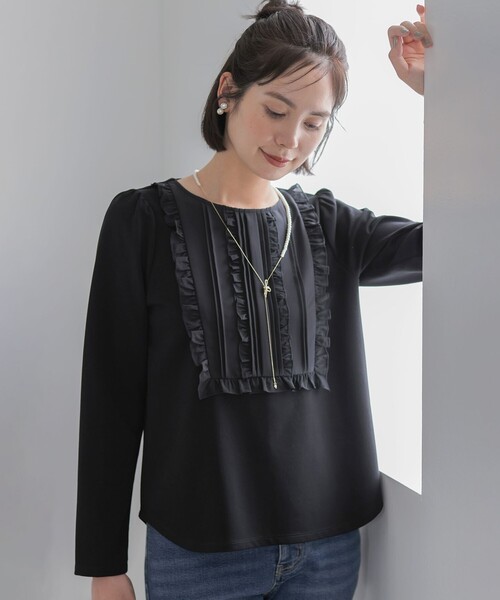 組曲(クミキョク)の「ソフトダンボール フリルカットソー(Tシャツ/カットソー・レディース・ホワイト系/ブラック系・2/3)」の21枚目の写真