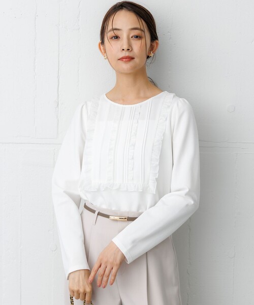組曲(クミキョク)の「ソフトダンボール フリルカットソー(Tシャツ/カットソー・レディース・ホワイト系/ブラック系・2/3)」の16枚目の写真
