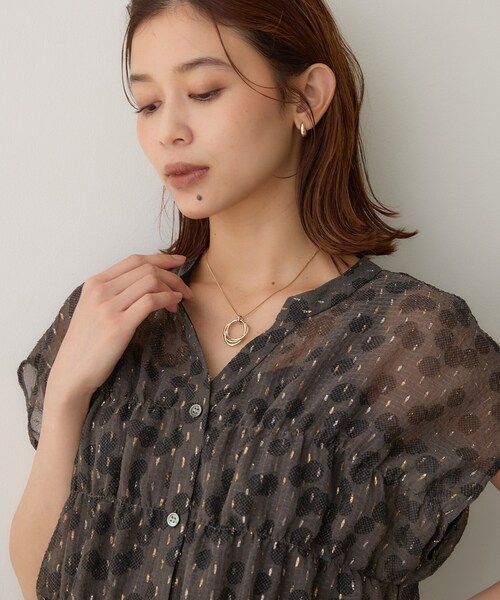 UNTITLED（アンタイトル）の「【ステンレスチェーン】クロスリングネックレス（ネックレス・レディース・ゴールド/シルバー・99）」の7枚目の写真