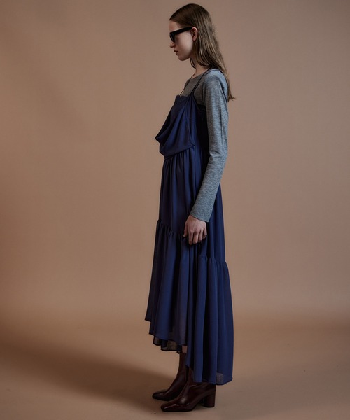 MAISON SPECIAL(メゾンスペシャル)の「Chiffon Lace Camisole Dress/シフォンレースキャミワンピース(ワンピース・レディース・ベージュ/ネイビー・FREE)」の11枚目の写真