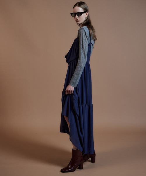 MAISON SPECIAL(メゾンスペシャル)の「Chiffon Lace Camisole Dress/シフォンレースキャミワンピース(ワンピース・レディース・ベージュ/ネイビー・FREE)」の12枚目の写真