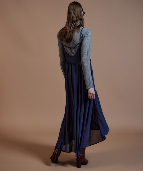 MAISON SPECIAL(メゾンスペシャル)の「Chiffon Lace Camisole Dress/シフォンレースキャミワンピース(ワンピース・レディース・ベージュ/ネイビー・FREE)」の13枚目の写真