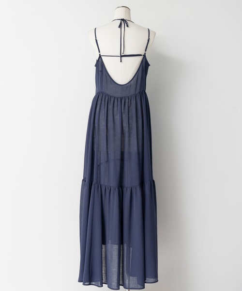MAISON SPECIAL(メゾンスペシャル)の「Chiffon Lace Camisole Dress/シフォンレースキャミワンピース(ワンピース・レディース・ベージュ/ネイビー・FREE)」の19枚目の写真