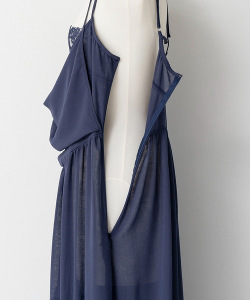 MAISON SPECIAL(メゾンスペシャル)の「Chiffon Lace Camisole Dress/シフォンレースキャミワンピース(ワンピース・レディース・ベージュ/ネイビー・FREE)」の21枚目の写真