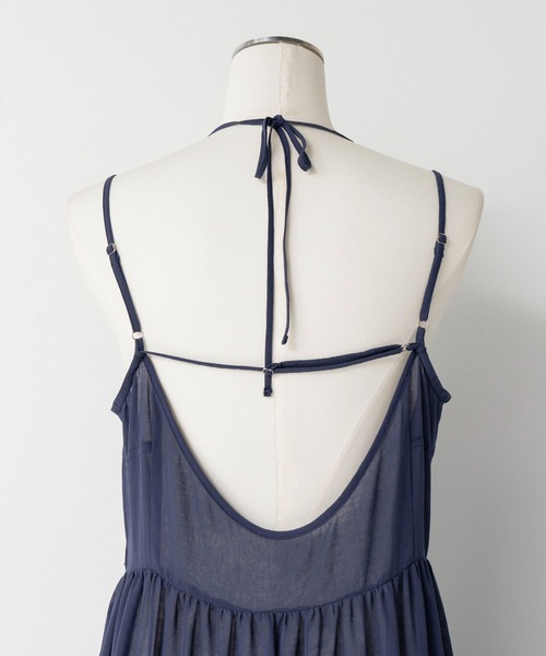 MAISON SPECIAL(メゾンスペシャル)の「Chiffon Lace Camisole Dress/シフォンレースキャミワンピース(ワンピース・レディース・ベージュ/ネイビー・FREE)」の22枚目の写真