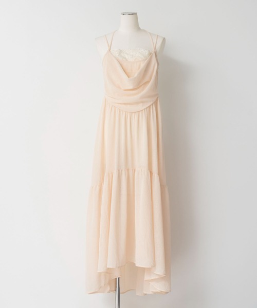 MAISON SPECIAL(メゾンスペシャル)の「Chiffon Lace Camisole Dress/シフォンレースキャミワンピース(ワンピース・レディース・ベージュ/ネイビー・FREE)」の15枚目の写真