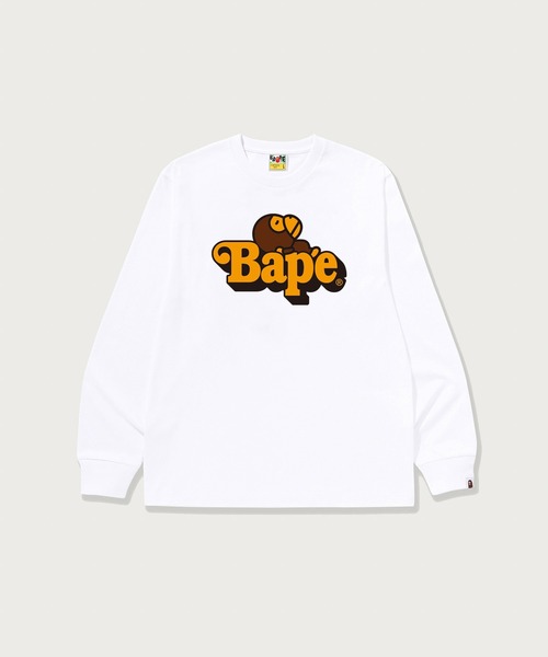 A BATHING APE(アベイシングエイプ)の「MILO ON BAPE LS TEE(Tシャツ/カットソー・メンズ・ブルー/ホワイト/ブラック/ピンク・LARGE/X-LARGE/XX-LARGE/SMALL/MEDIUM/XXX-LARGE)」の2枚目の写真
