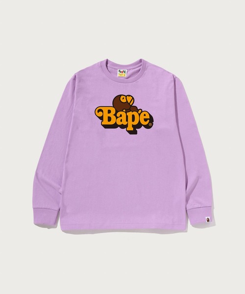 A BATHING APE(アベイシングエイプ)の「MILO ON BAPE LS TEE(Tシャツ/カットソー・メンズ・ブルー/ホワイト/ブラック/ピンク・LARGE/X-LARGE/XX-LARGE/SMALL/MEDIUM/XXX-LARGE)」の4枚目の写真