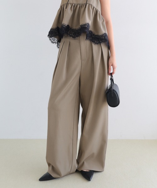 andme(アンドミー)の「2タックロングワイドパンツ【無地/ドット】(その他パンツ・レディース・グレイッシュベージュ/ブラウン/ブラック/ブラウン系その他/ブラック系その他・M/L)」の20枚目の写真