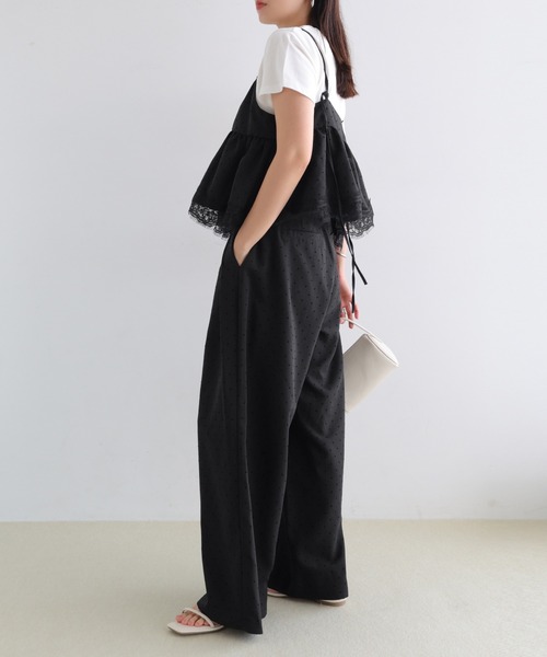 andme(アンドミー)の「2タックロングワイドパンツ【無地/ドット】(その他パンツ・レディース・グレイッシュベージュ/ブラウン/ブラック/ブラウン系その他/ブラック系その他・M/L)」の19枚目の写真