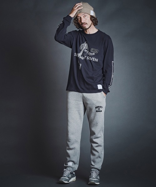 seventy seven(セブンティセブン)の「mlt5785- middle oz L-S fine t-shirt(77lady2) ロングスリーブTシャツ(7726W350)(Tシャツ/カットソー・メンズ・ホワイト/ブラック/ネイビー・S/M/L/XL)」の11枚目の写真