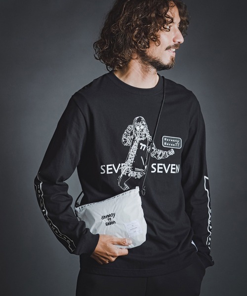 seventy seven(セブンティセブン)の「mlt5785- middle oz L-S fine t-shirt(77lady2) ロングスリーブTシャツ(7726W350)(Tシャツ/カットソー・メンズ・ホワイト/ブラック/ネイビー・S/M/L/XL)」の15枚目の写真
