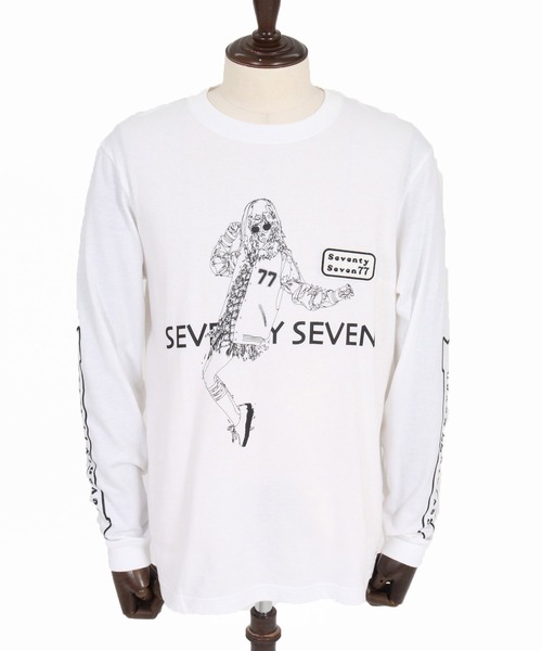 seventy seven(セブンティセブン)の「mlt5785- middle oz L-S fine t-shirt(77lady2) ロングスリーブTシャツ(7726W350)(Tシャツ/カットソー・メンズ・ホワイト/ブラック/ネイビー・S/M/L/XL)」の18枚目の写真