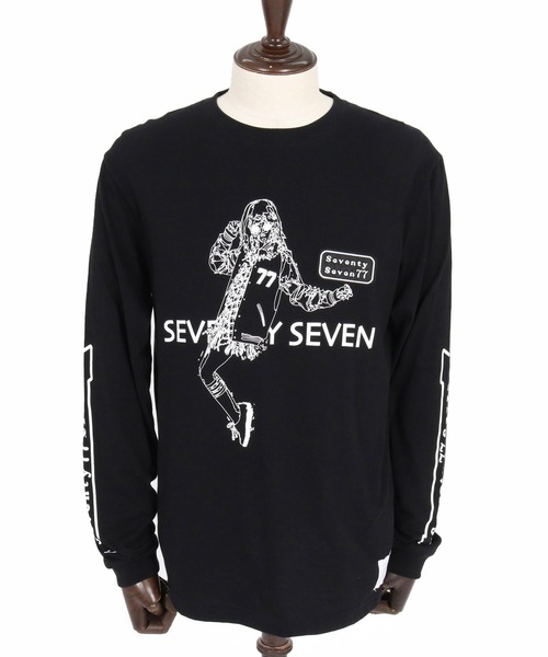 seventy seven(セブンティセブン)の「mlt5785- middle oz L-S fine t-shirt(77lady2) ロングスリーブTシャツ(7726W350)(Tシャツ/カットソー・メンズ・ホワイト/ブラック/ネイビー・S/M/L/XL)」の19枚目の写真
